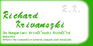 richard krivanszki business card